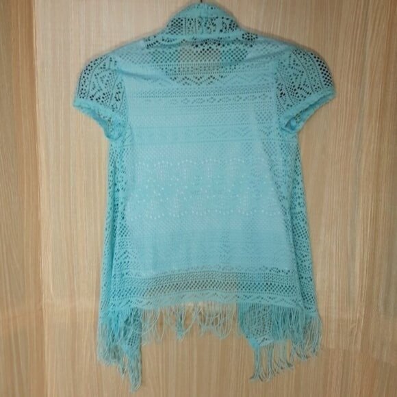 Amy Wear Crochet look cardigan/tank Top - Picture 2 of 7